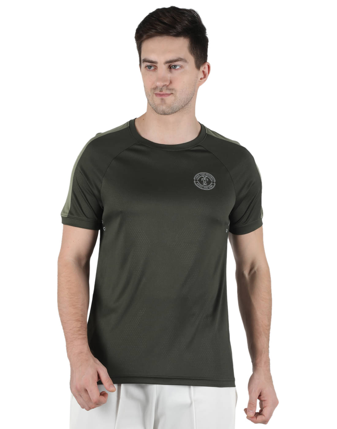     			Rock.it Pack of 1 Polyester Regular Fit Men's T-Shirt ( Olive )