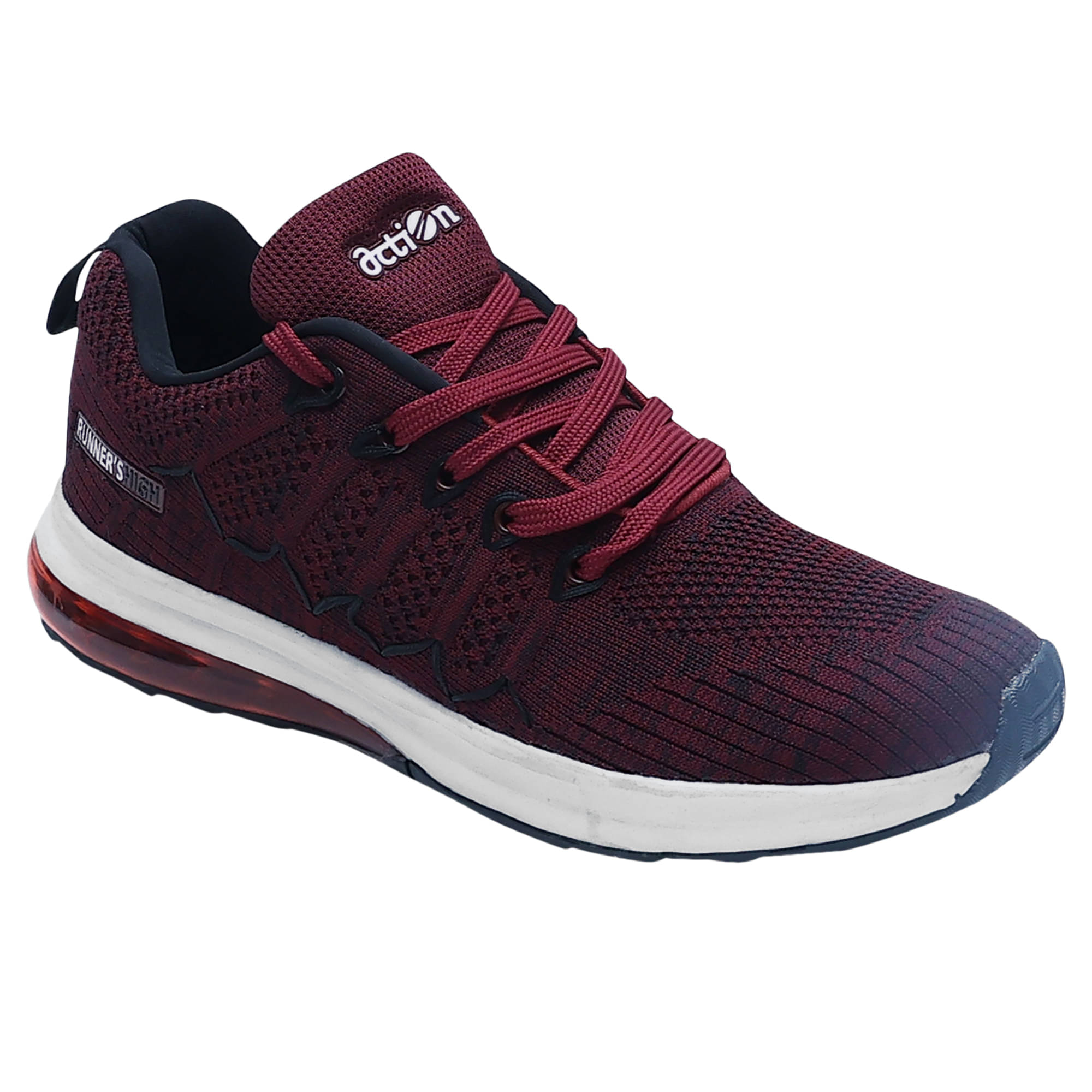 Action AM-1511-Mrn-Blk Running Shoes Maroon Action AM-1511-Mrn-Blk Running Shoes Maroon