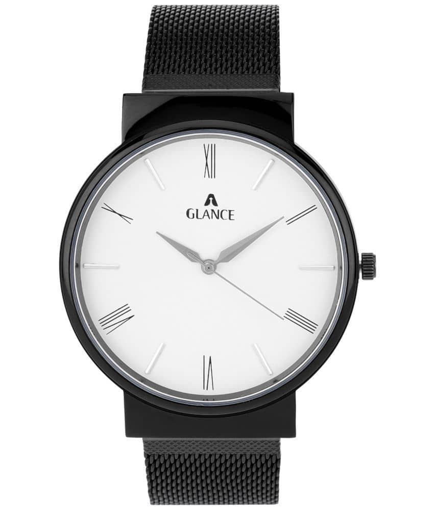 Aglance - Black Stainless Steel Analog Men's Watch