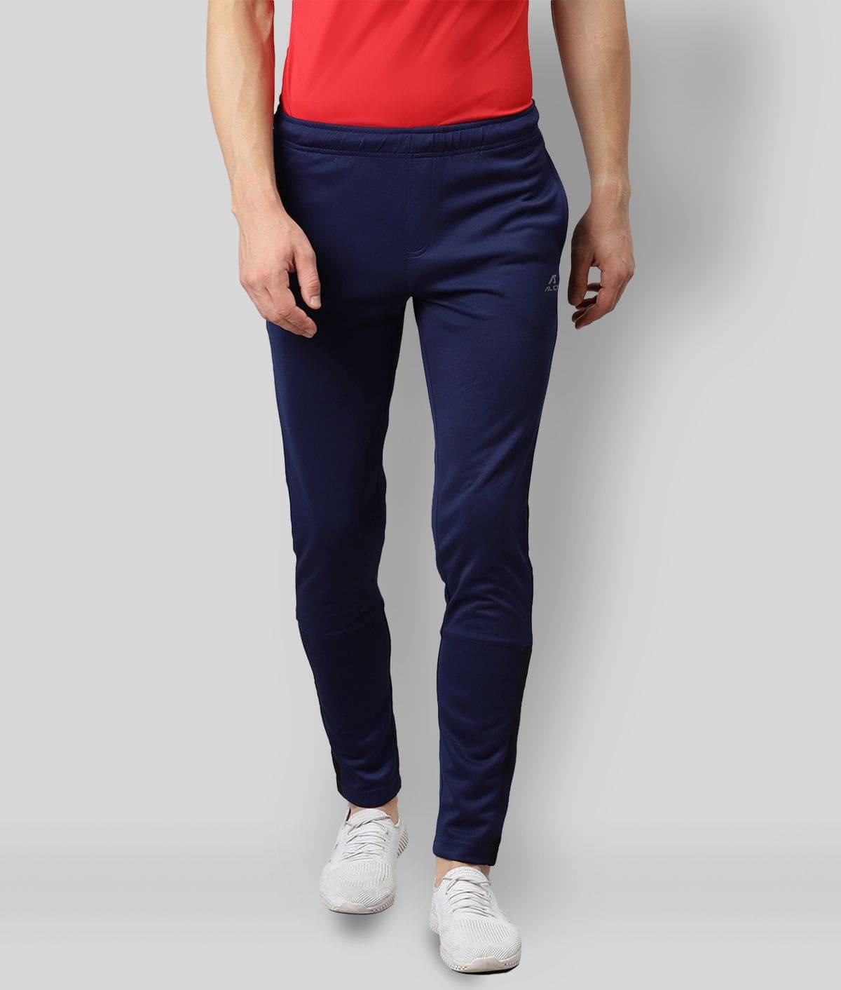 Alcis - Navy Blue Cotton Men's Sports Trackpants ( Pack of 1 ) Alcis - Navy Blue Cotton Men's Sports Trackpants ( Pack of 1 )