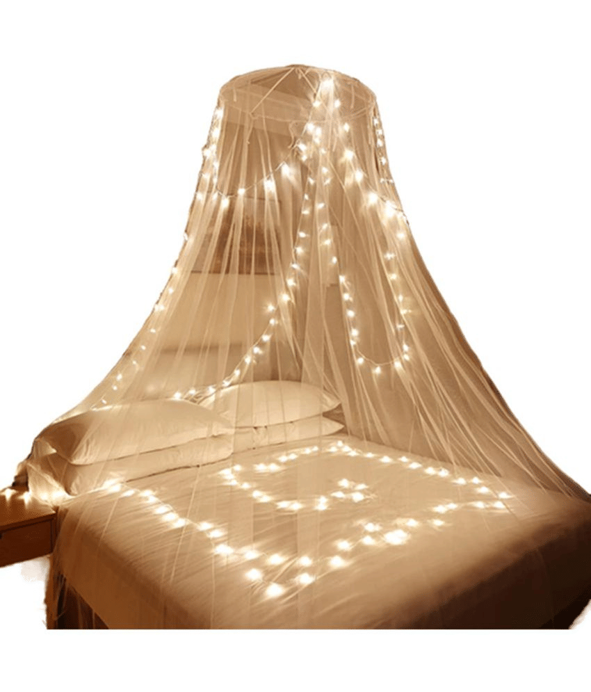     			Classic Mosquito Net, Machardani - White Polycotton Hanging Mosquito Net, Machardani ( Pack of 1 )