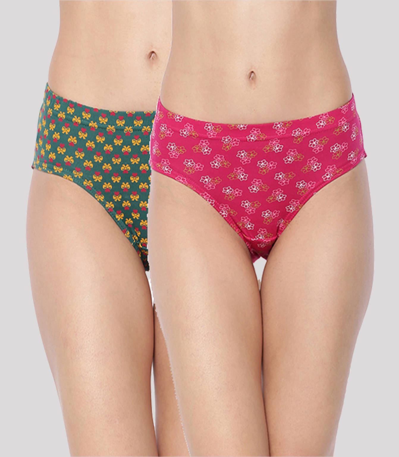 Dollar Missy Pack of 2 Cotton Printed Women's Hipster ( Multi Color ) Dollar Missy Pack of 2 Cotton Printed Women's Hipster ( Multi Color )