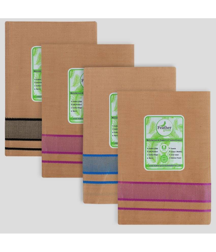 Feather Green - Multicolor Cotton Men's Lungi ( Pack of 5 ) Feather Green - Multicolor Cotton Men's Lungi ( Pack of 5 )