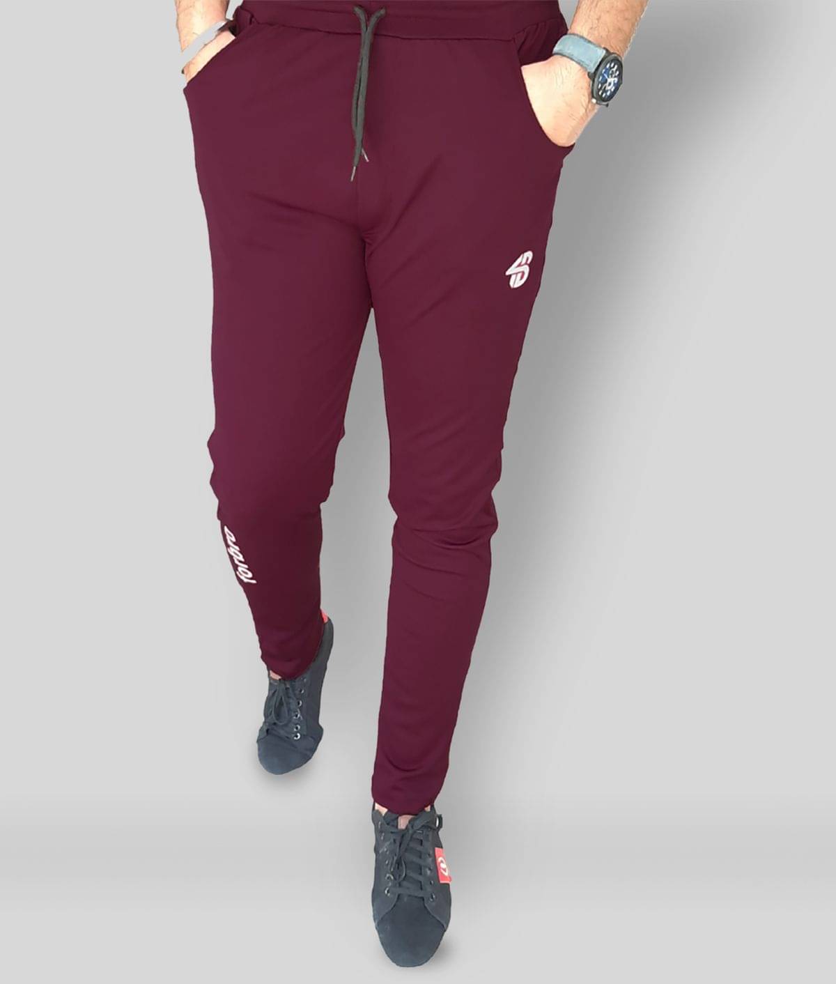     			Forbro - Maroon Cotton Blend Men's Trackpants ( Pack of 1 )