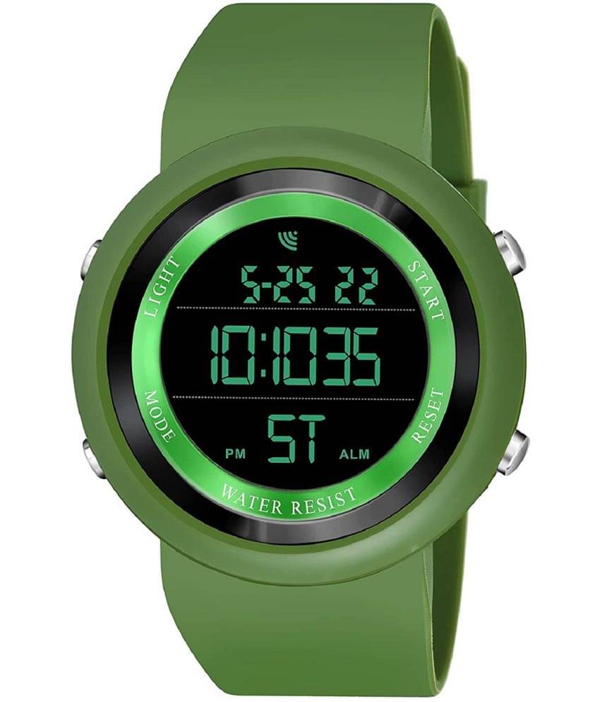     			Hala - Green PU Digital Men's Watch