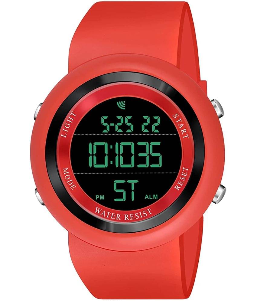     			Hala - Red PU Digital Men's Watch