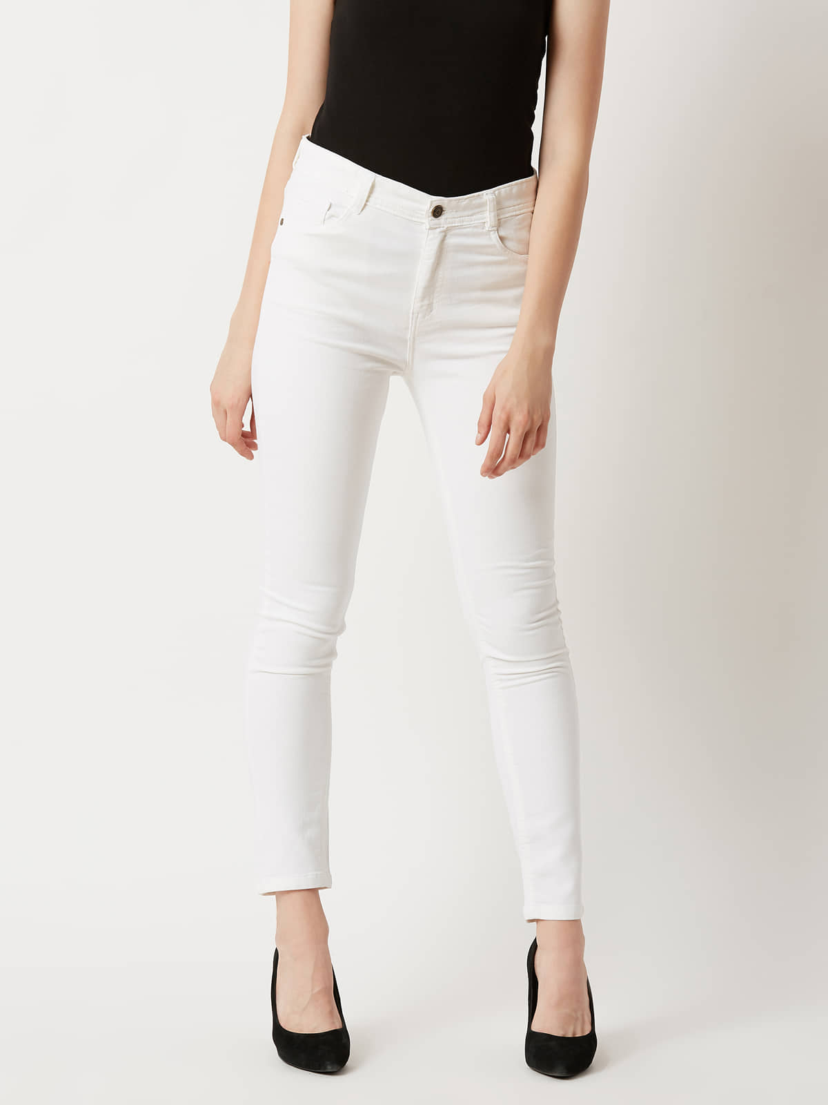 Miss Chase - White Cotton Women's Jeans ( Pack of 1 ) - Jeans | Buy online on ZillyBuy