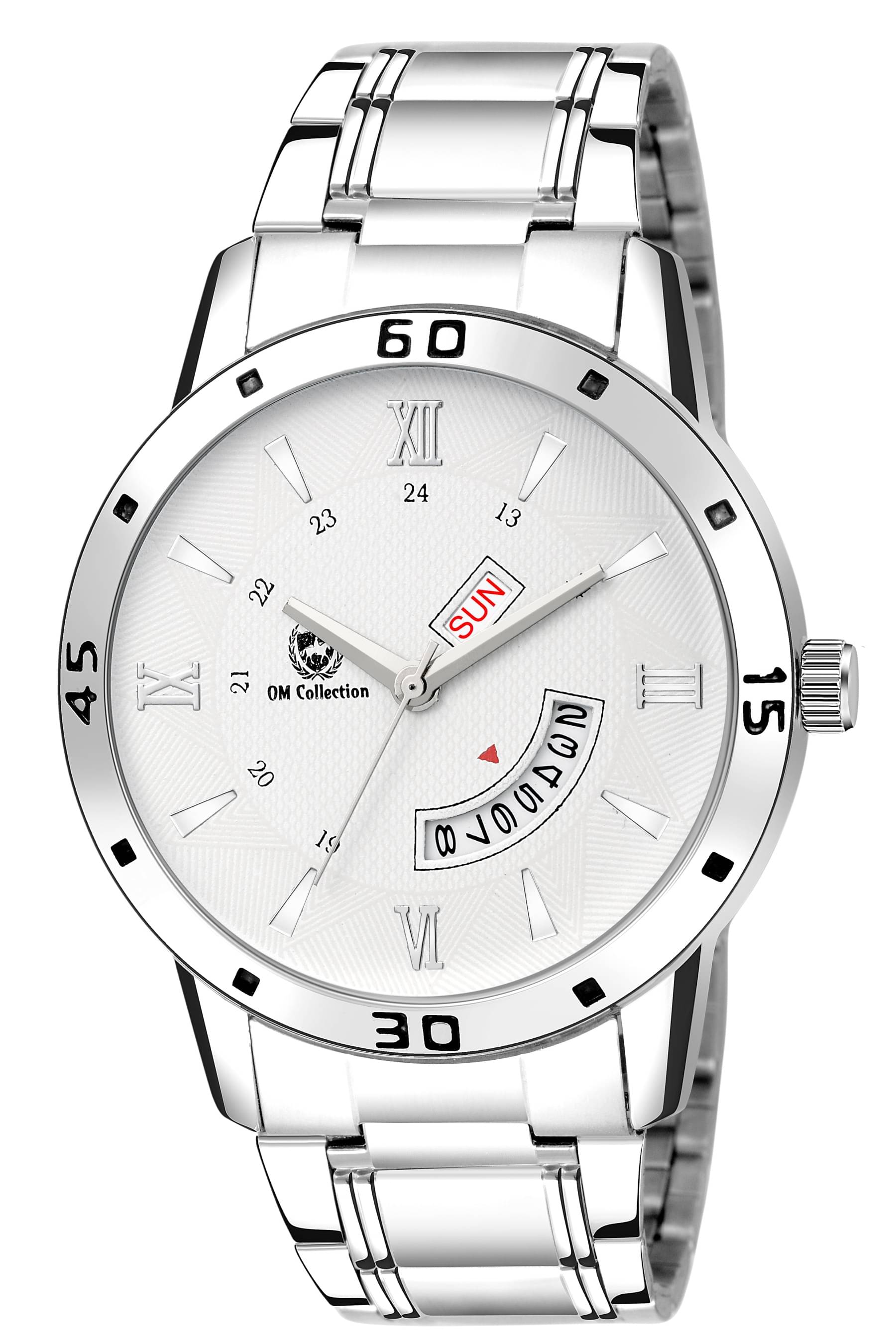     			Om Collection - Silver Stainless Steel Analog Men's Watch