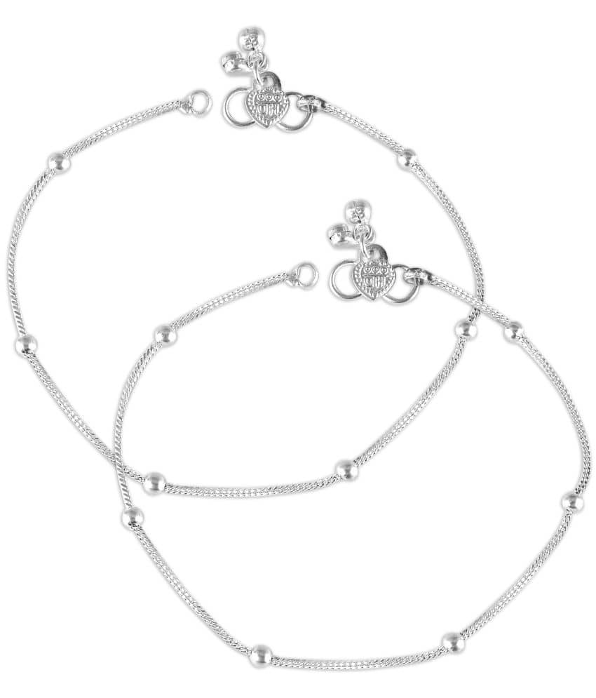 Vighnaharta - Silver Anklets ( Pack of 1 ) - Anklets | Buy online on ZillyBuy