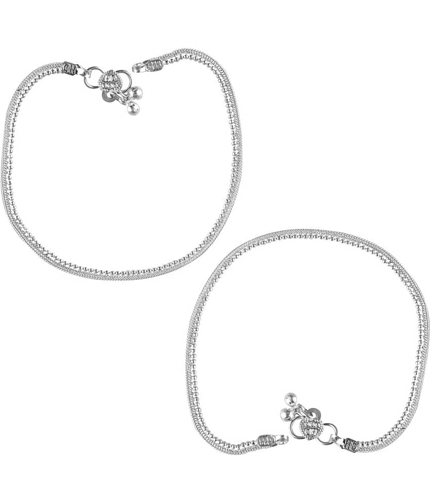 Vighnaharta - Silver Anklets ( Pack of 1 ) - Anklets | Buy online on ZillyBuy