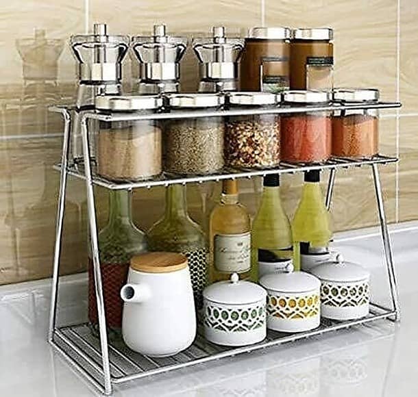 Winstar - Silver Stainless Steel Storage Racks ( Pack of 1 )