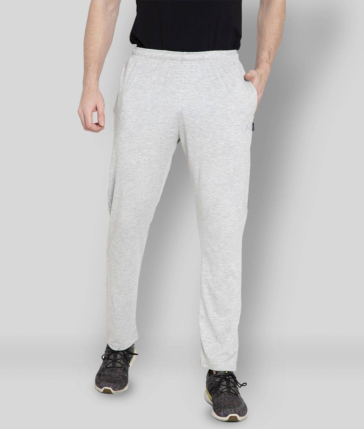     			Zeffit - Light Grey Cotton Blend Men's Sports Trackpants ( Pack of 1 )