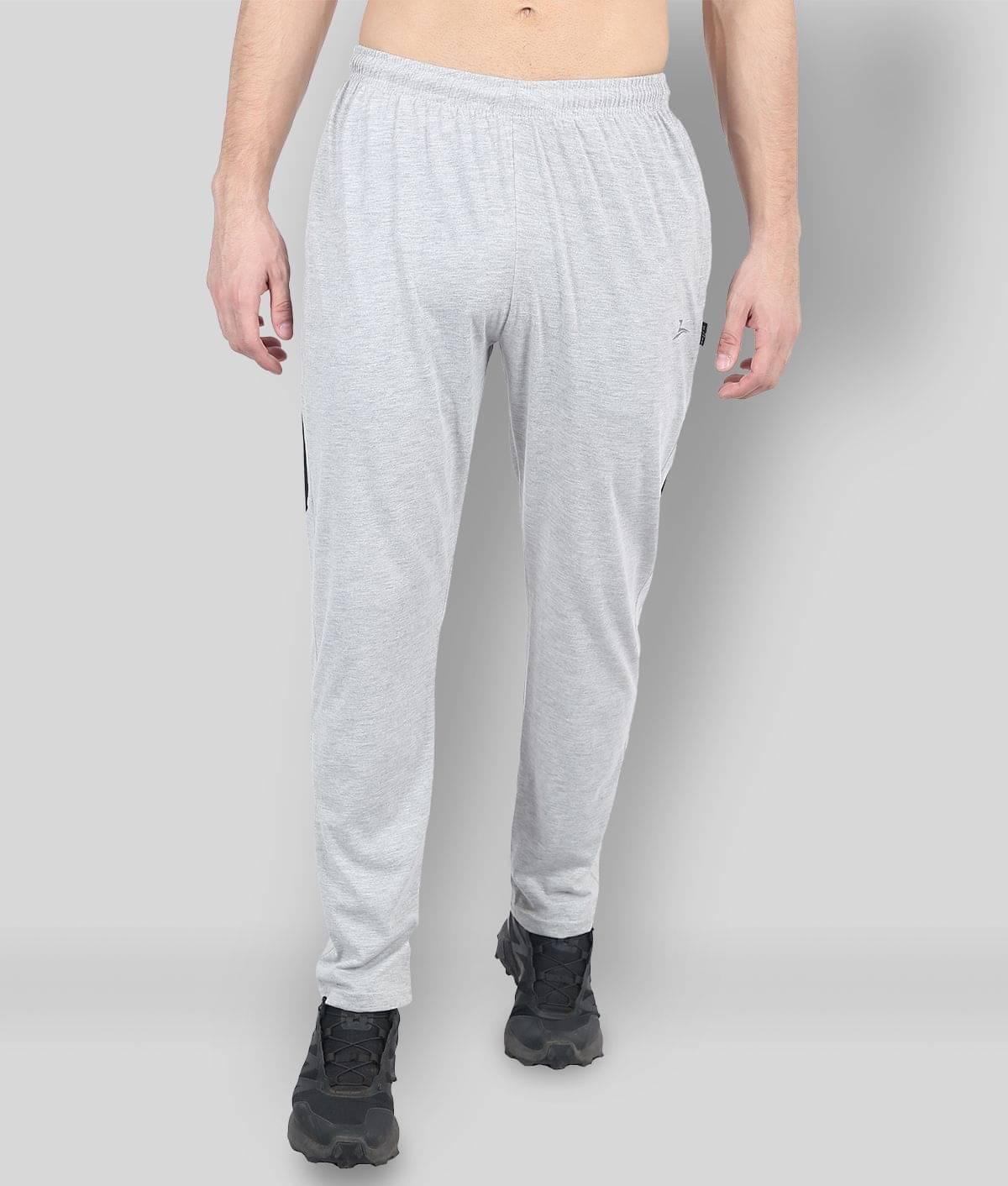     			Zeffit - Light Grey Cotton Blend Men's Sports Trackpants ( Pack of 1 )