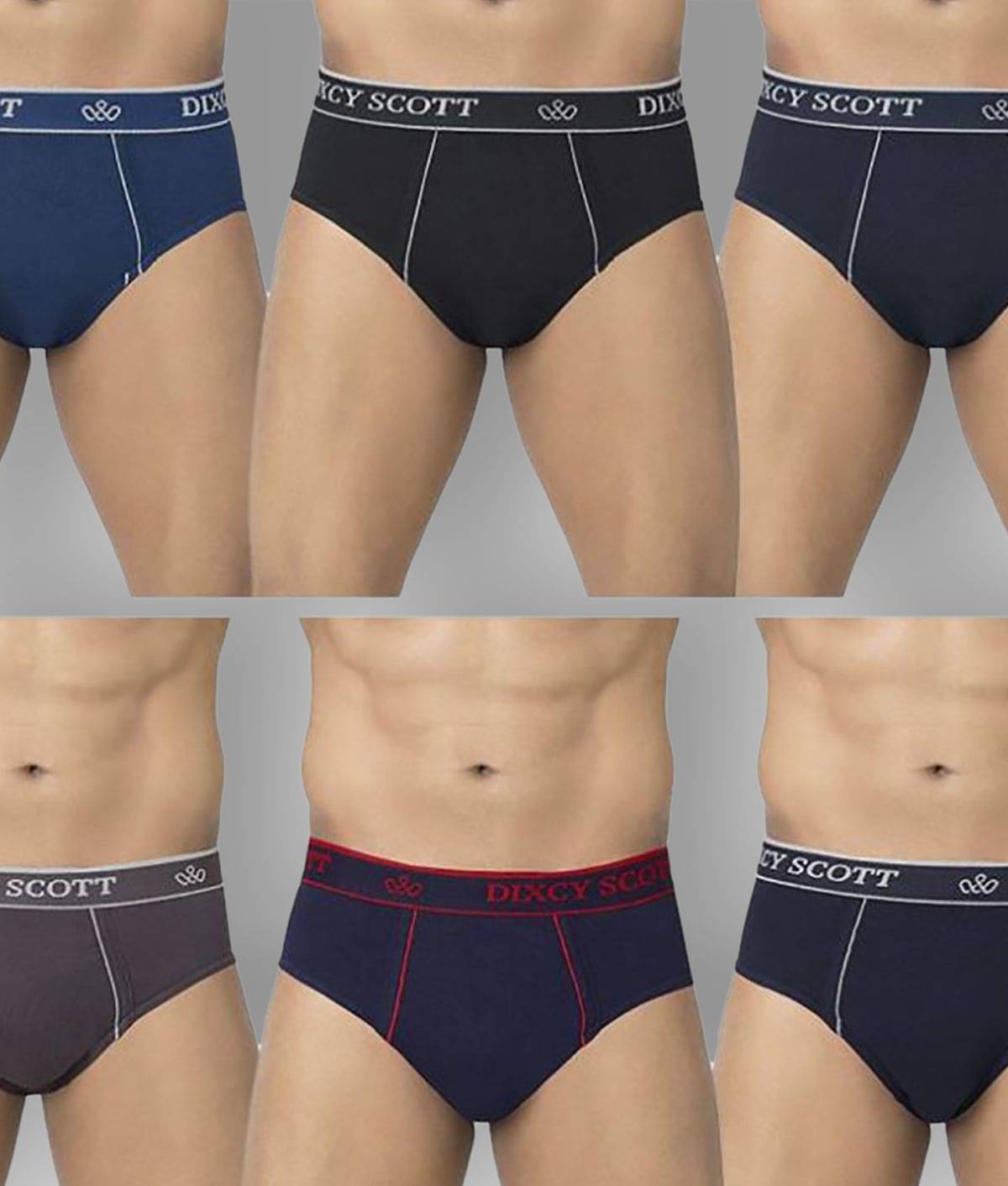 Dixcy Scott - Navy Blue 100% Cotton Men's Briefs ( Pack of 6 ) Dixcy Scott - Navy Blue 100% Cotton Men's Briefs ( Pack of 6 )