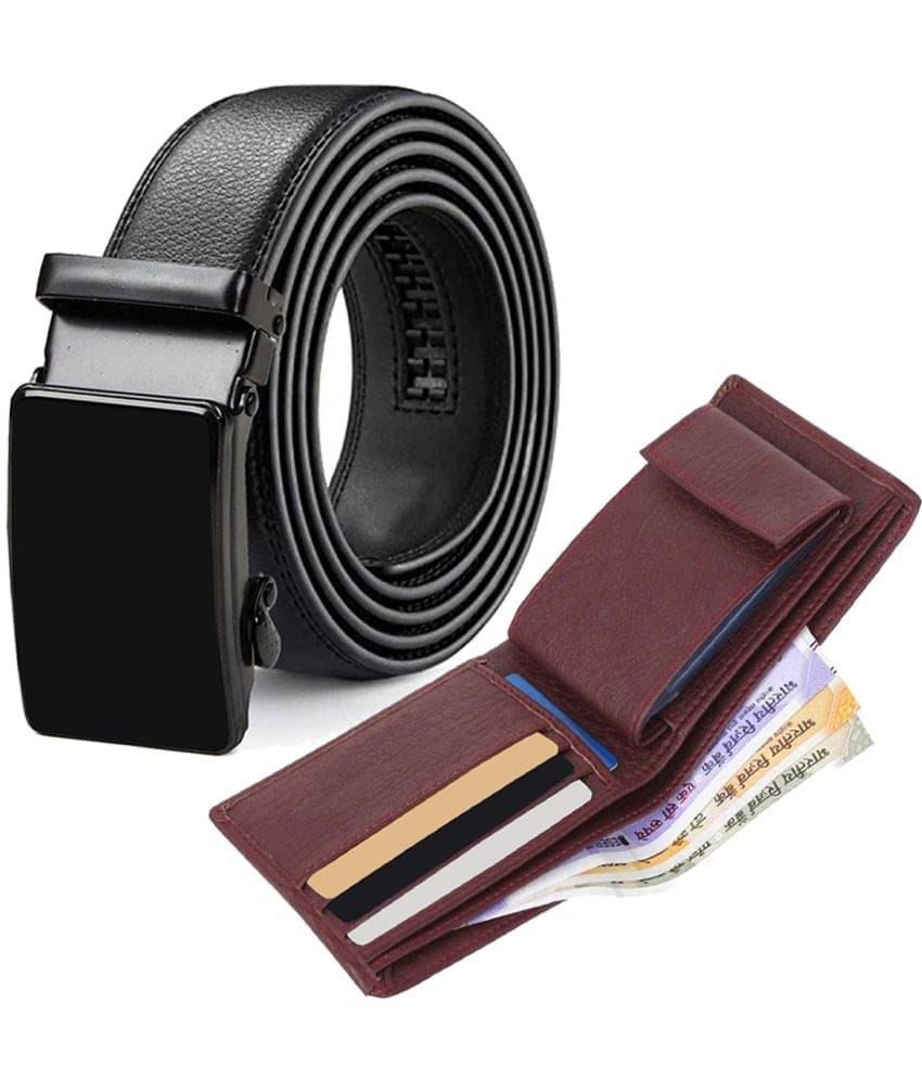 Loopa - PU Men's Belts Wallets Set ( Pack of 2 )     			Loopa - PU Men's Belts Wallets Set ( Pack of 2 )