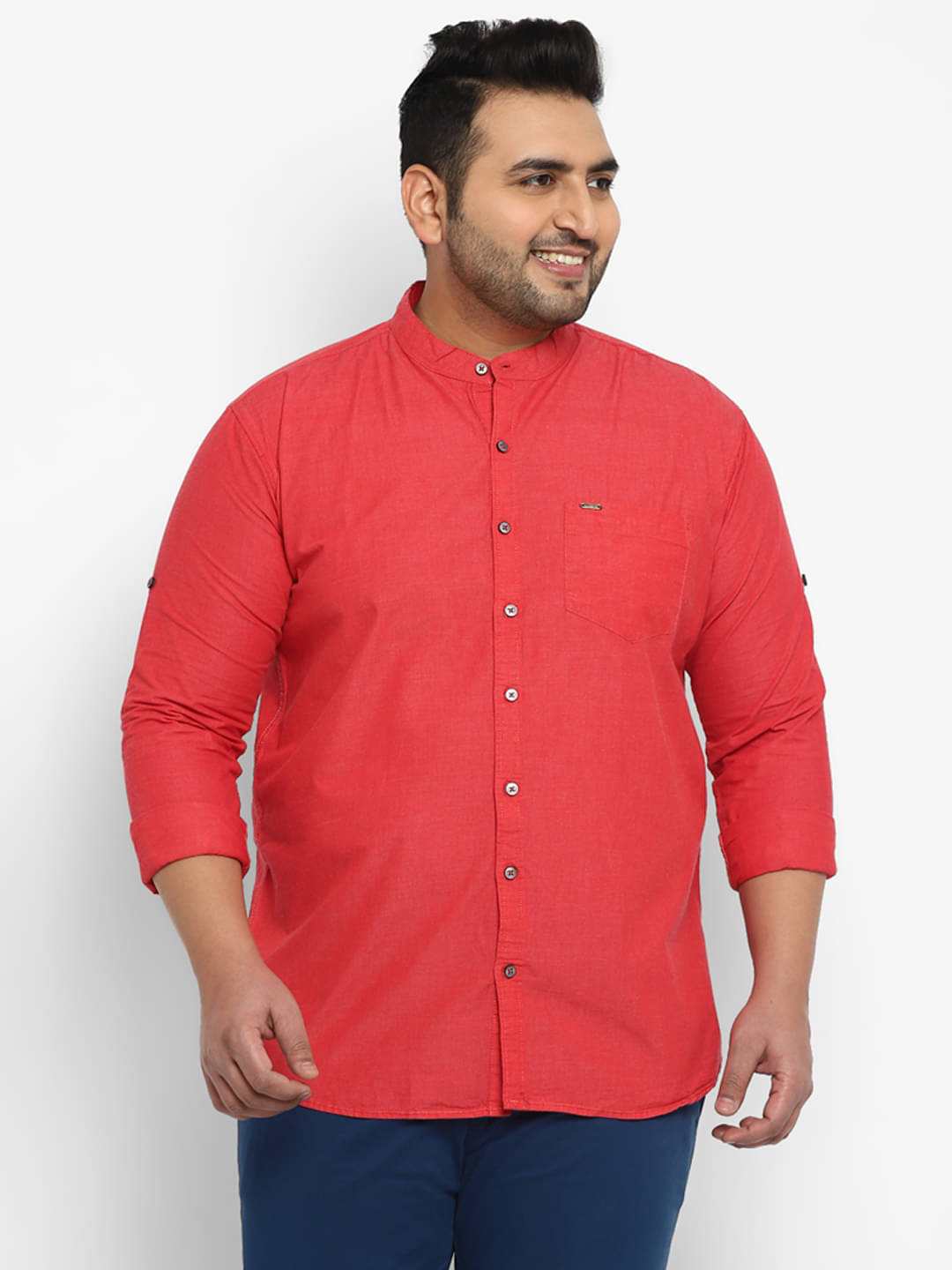     			Urbano Plus - Red Cotton Regular Fit Men's Casual Shirt ( Pack of 1 )