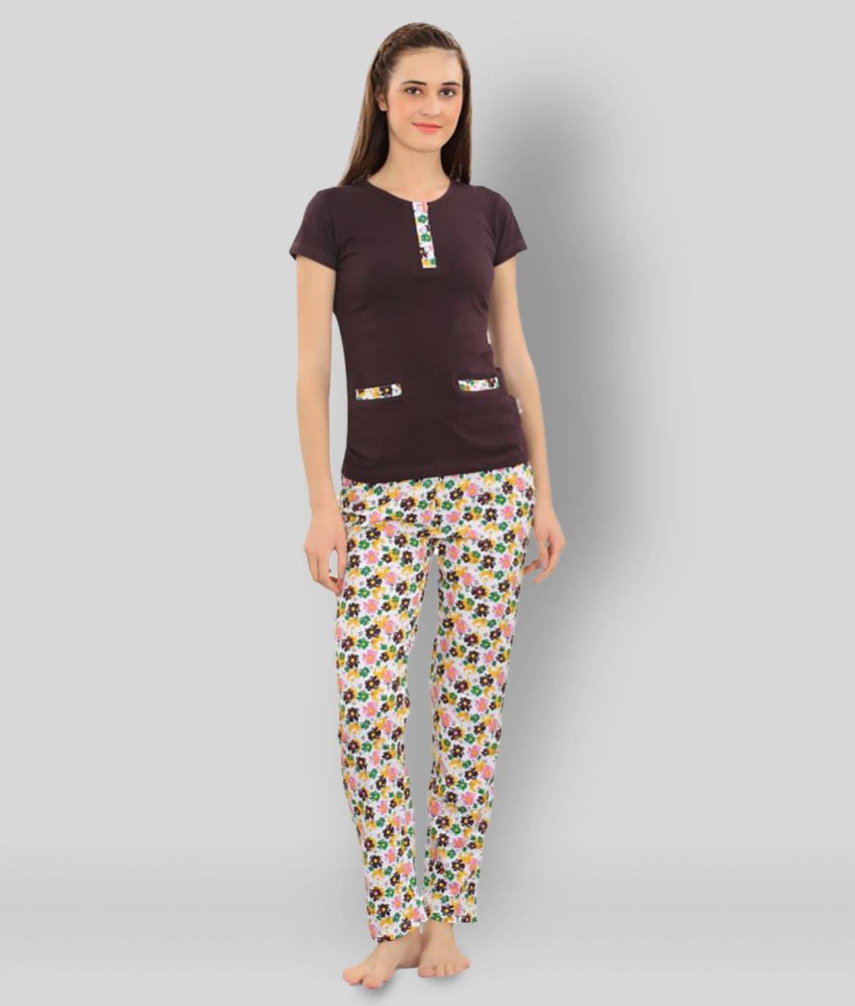     			Zebu - Multicolor Cotton Women's Nightwear Nightsuit Sets