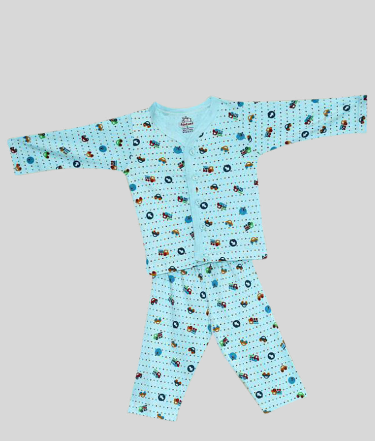 Aatumn Kids Wear Pack of 1 Baby Boys Cotton Tops & Bottoms Sets ( Multi )