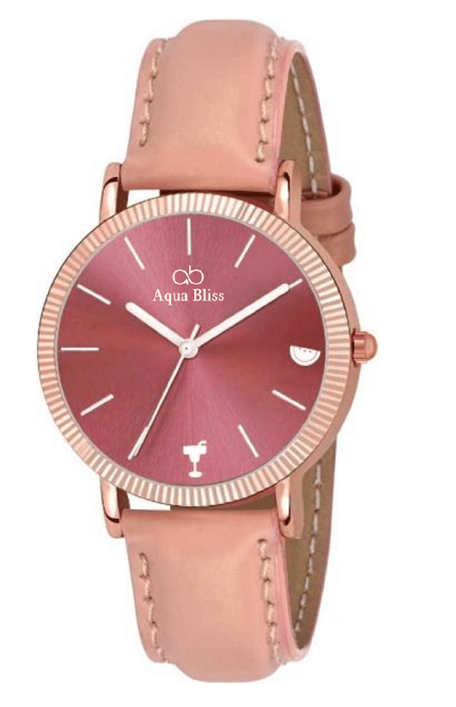 AQUA BLISS - Pink Leather Analog Womens Watch