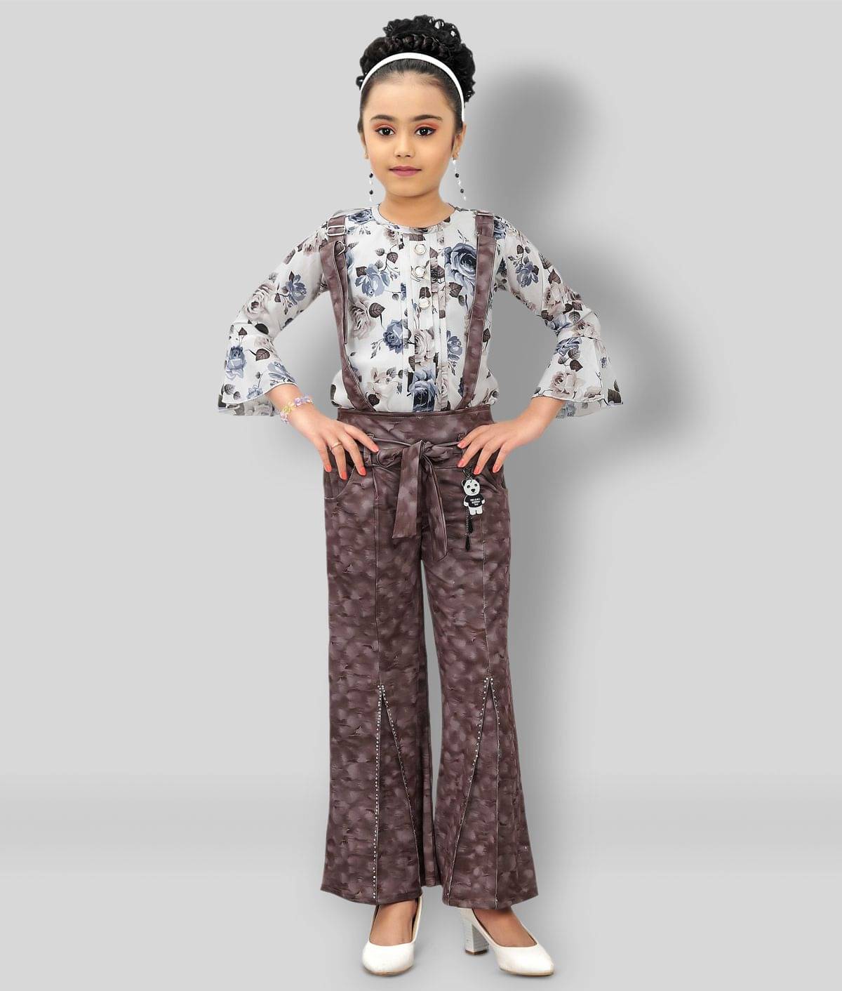     			Arshia Fashions Girls Polyester ( Pack of 1 , Brown )