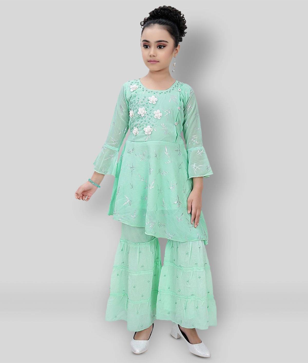     			Arshia Fashions Girls Faux Viscose ( , Green )