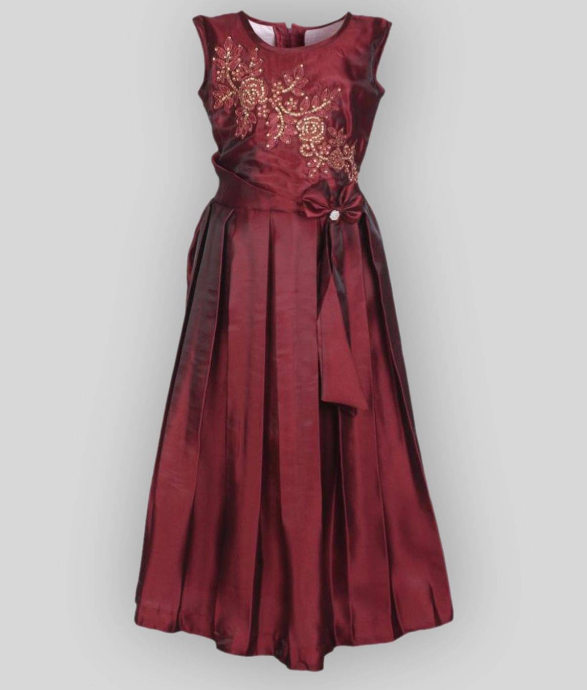     			Arshia Fashions Polyester Gown For Girls ( Pack of 1 , Maroon )