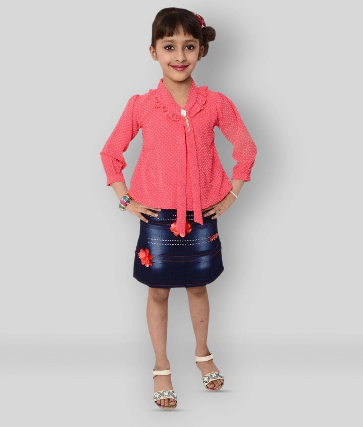 Arshia Fashions Cotton Blend Shirt Dress For Girls ( Pack of 1 , Multicolor ) Arshia Fashions Cotton Blend Shirt Dress For Girls ( Pack of 1 , Multicolor )