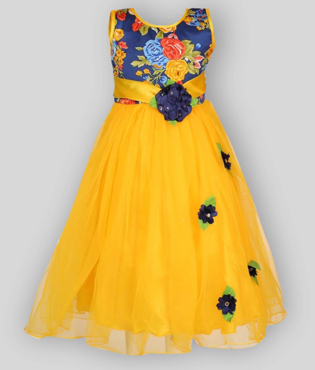 Arshia Fashions Net A-line Dress For Girls ( Pack of 1 , Multicolor )
