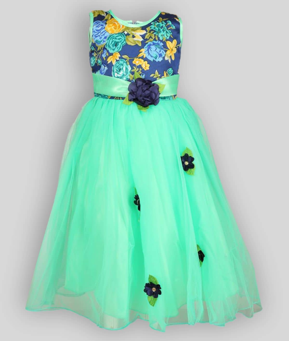 Arshia Fashions Net Gown For Girls ( Pack of 1 , Multicolor )