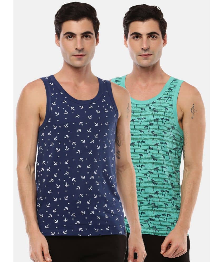 Force NXT Pack of 2 Cotton Regular Fit Men's T-Shirt ( Multicolor )