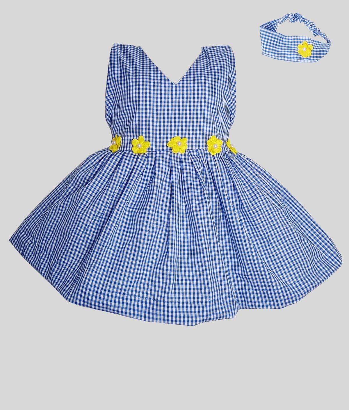     			harshvardhanmart.com Pack of 1 Baby Girls 100% Cotton Frock ( Blue )