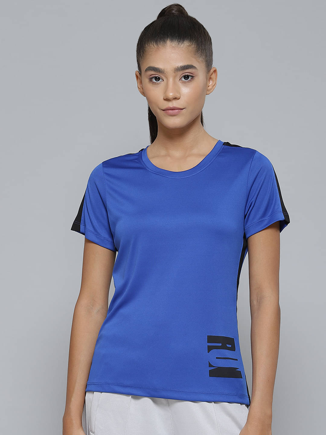     			Alcis Blue Polyester Tees - Single