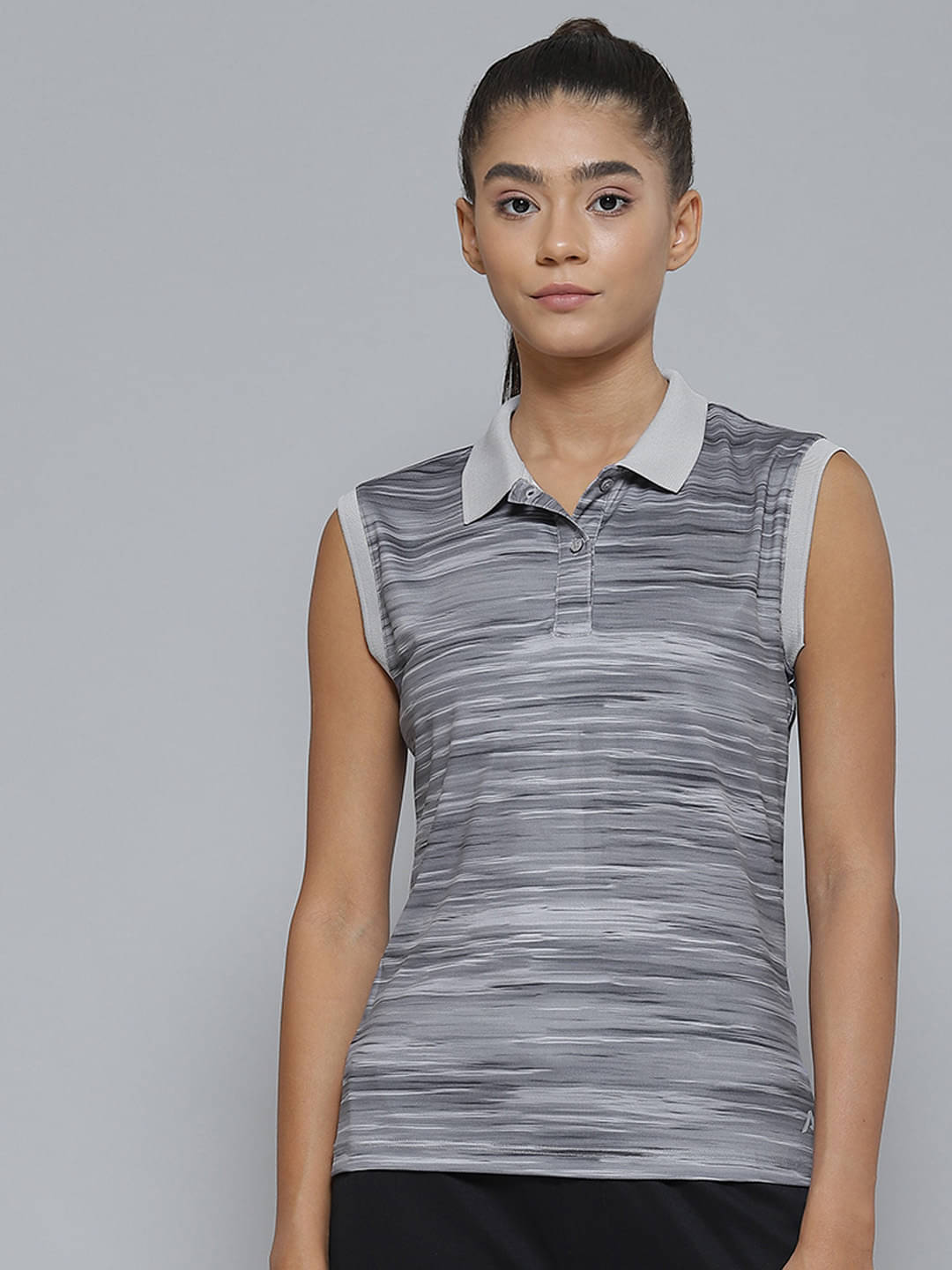     			Alcis Grey Polyester Polos - Single