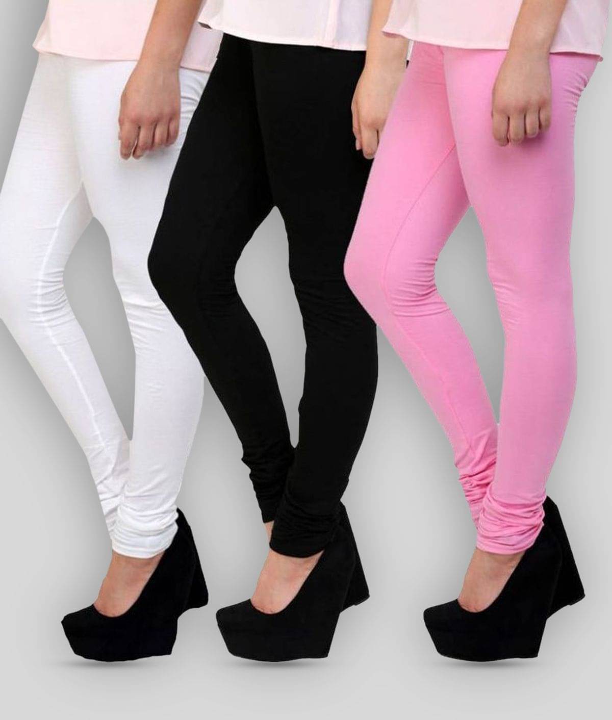     			Famaya - Multicolor Cotton Blend Women's Leggings ( Pack of 3 )