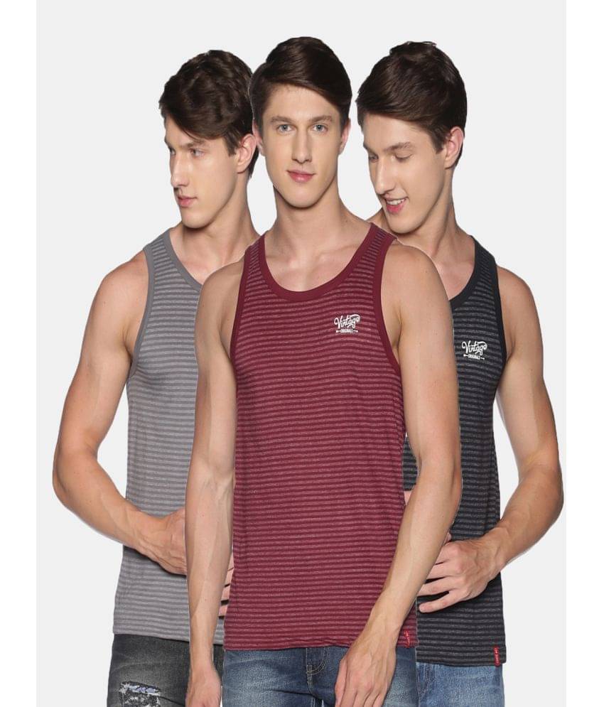     			Force NXT Pack of 3 Cotton Regular Fit Men's T-Shirt ( Multicolor )