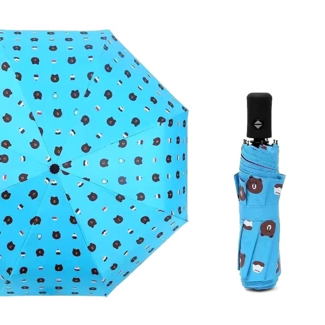 KEKEMI Blue 3 Fold Umbrella
