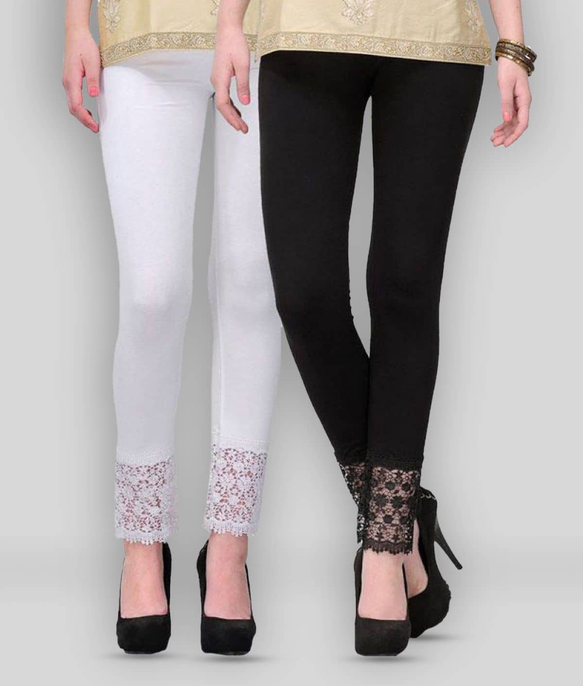 Robin Romeo - Multicolor Viscose Women's Leggings ( Pack of 2 )