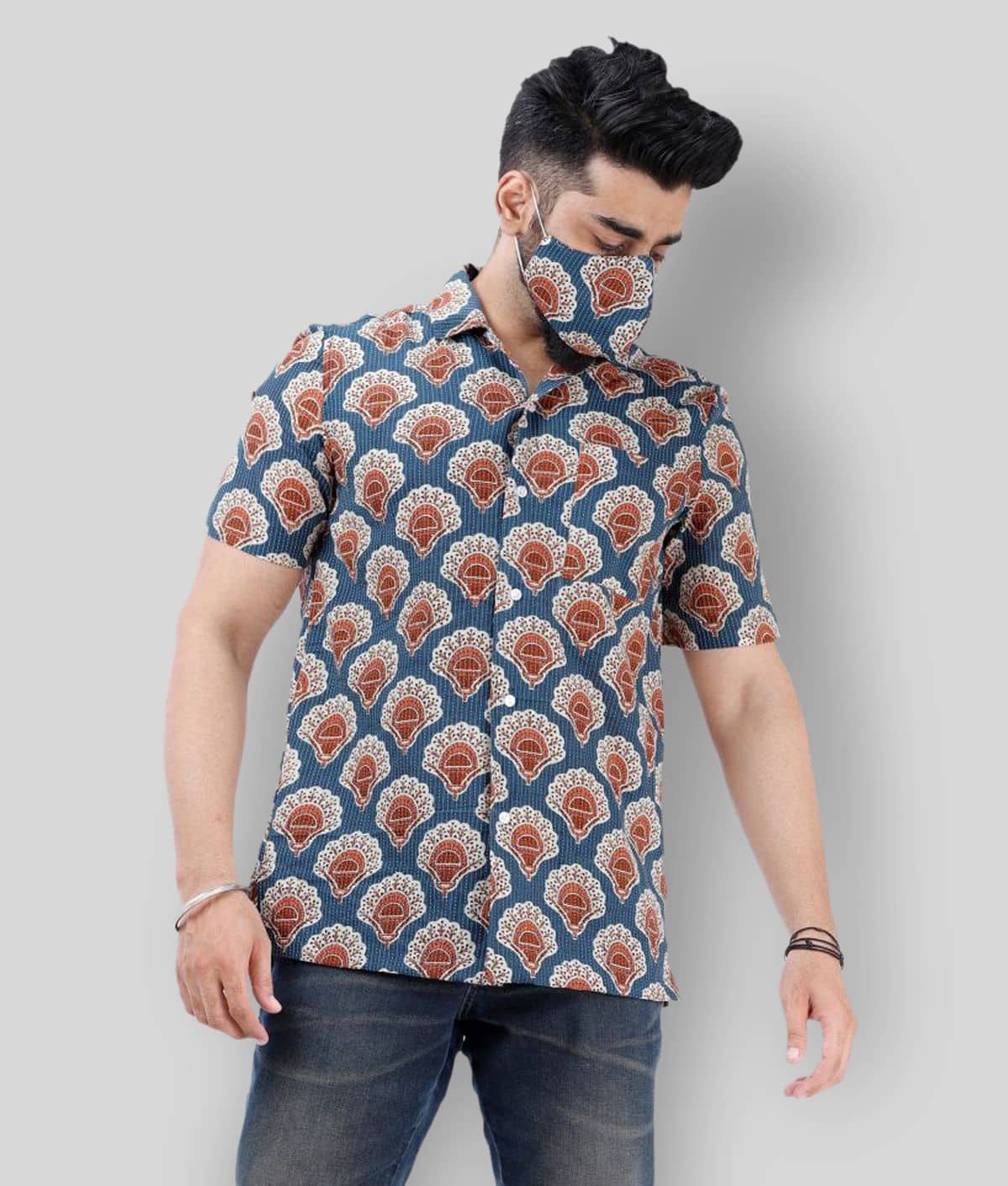 SCROTT - Multicolor Cotton Regular Fit Men's Casual Shirt (Pack of 1 )