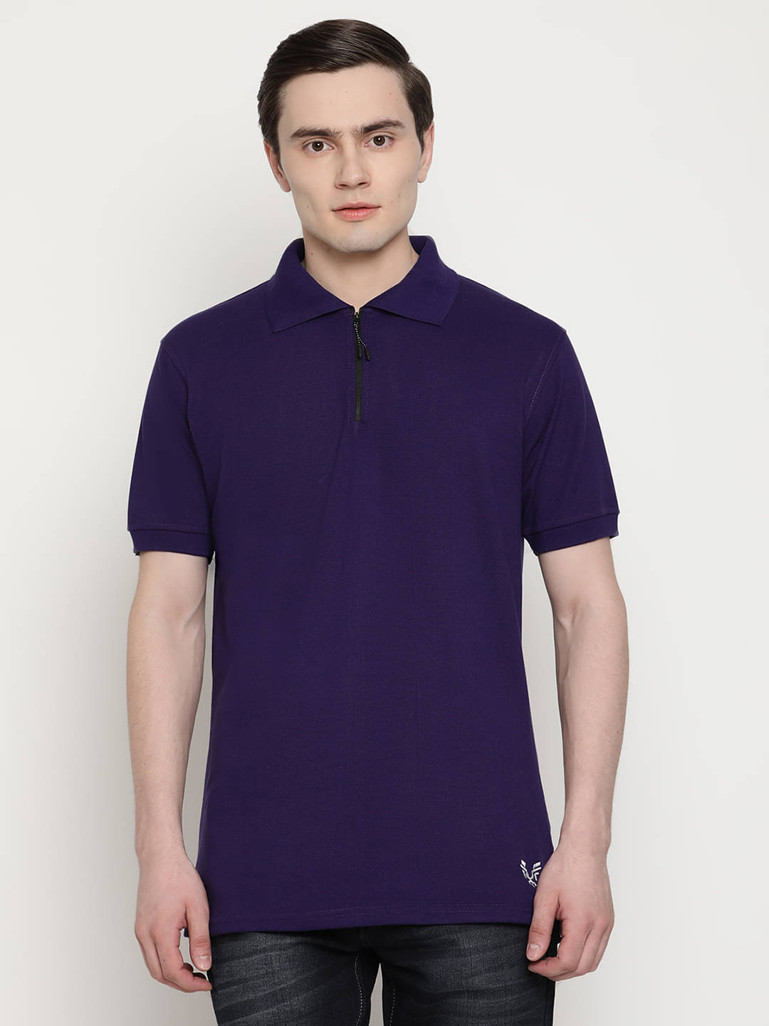 Uzarus Pack of 1 Cotton Blend Regular Fit Solid Half Sleeves Men's Polo T Shirt ( Purple ) Uzarus Pack of 1 Cotton Blend Regular Fit Solid Half Sleeves Men's Polo T Shirt ( Purple )