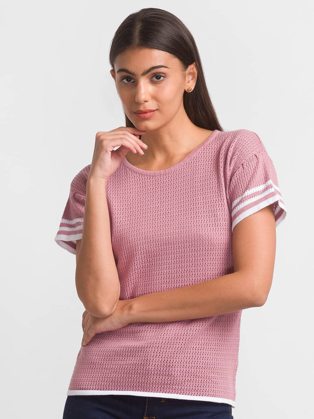 Globus - Pink Cotton Regular Fit Women's T-Shirt ( Pack of 1 )     			Globus - Pink Cotton Regular Fit Women's T-Shirt ( Pack of 1 )