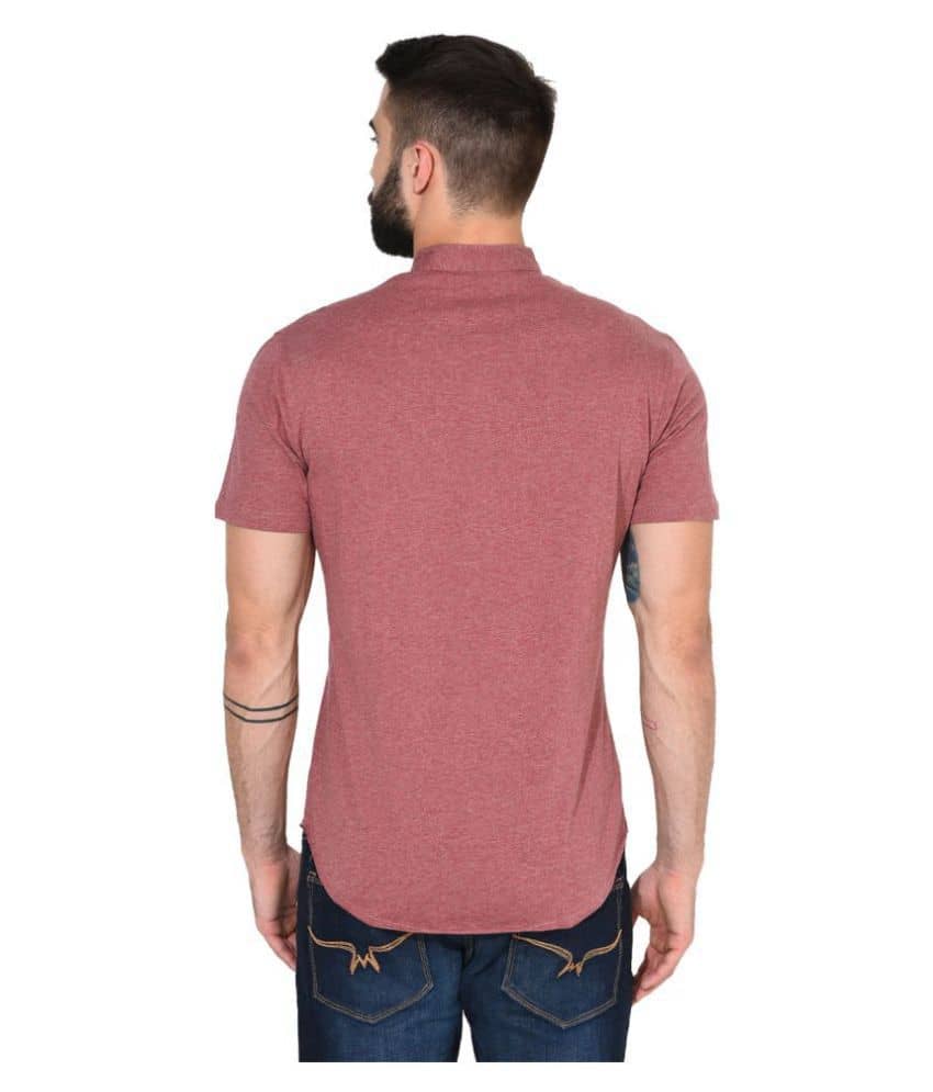 Gritstones - Pink Cotton Regular Fit Men's Casual Shirt (Pack of 1 )