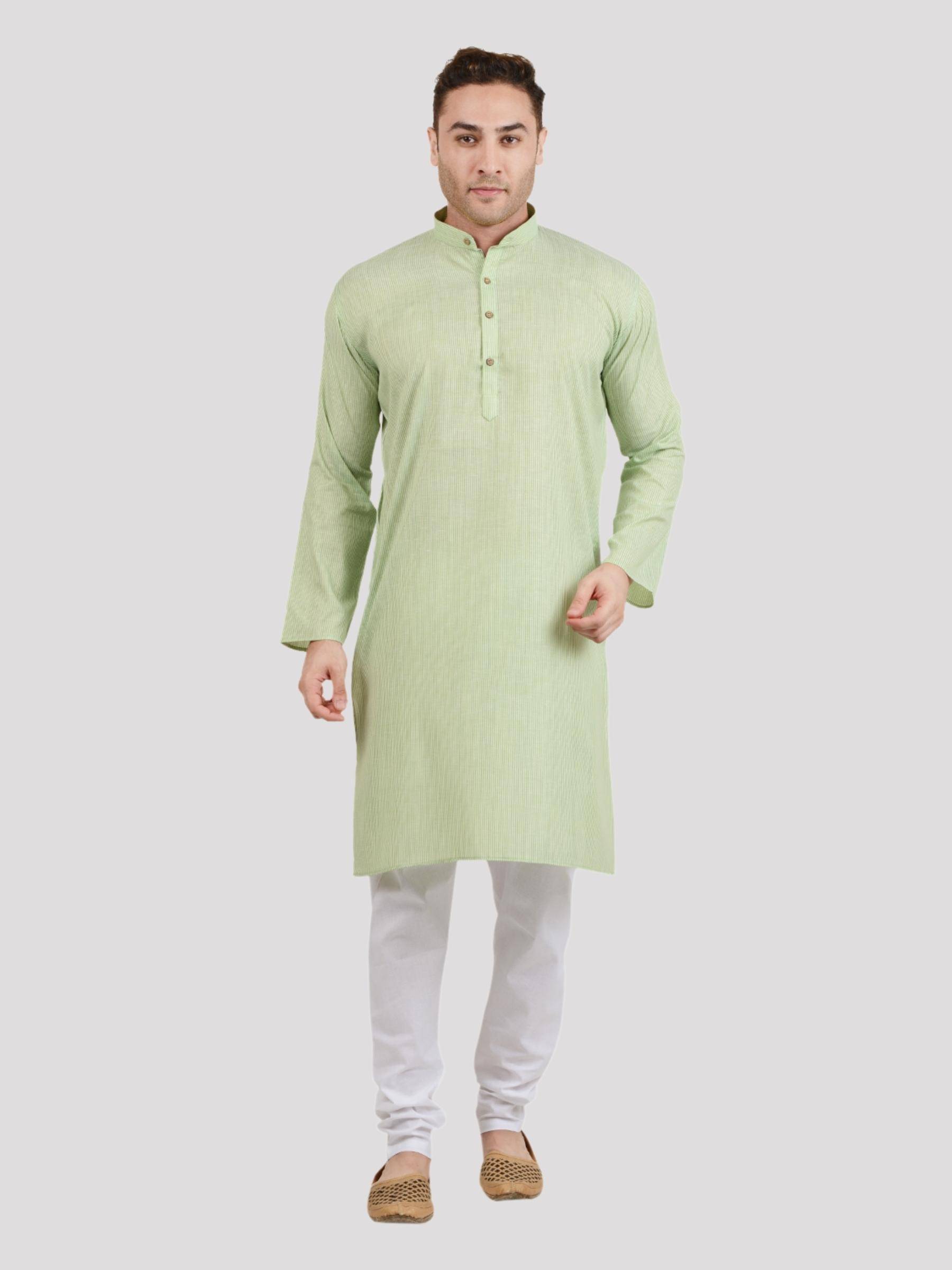     			Maharaja - Green Blended Fabric Regular Fit Men's Kurta Pyjama Set ( Pack of 1 )