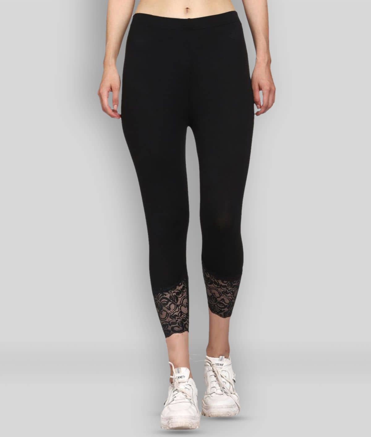 Outflits - Black Cotton Women's Leggings ( Pack of 1 )