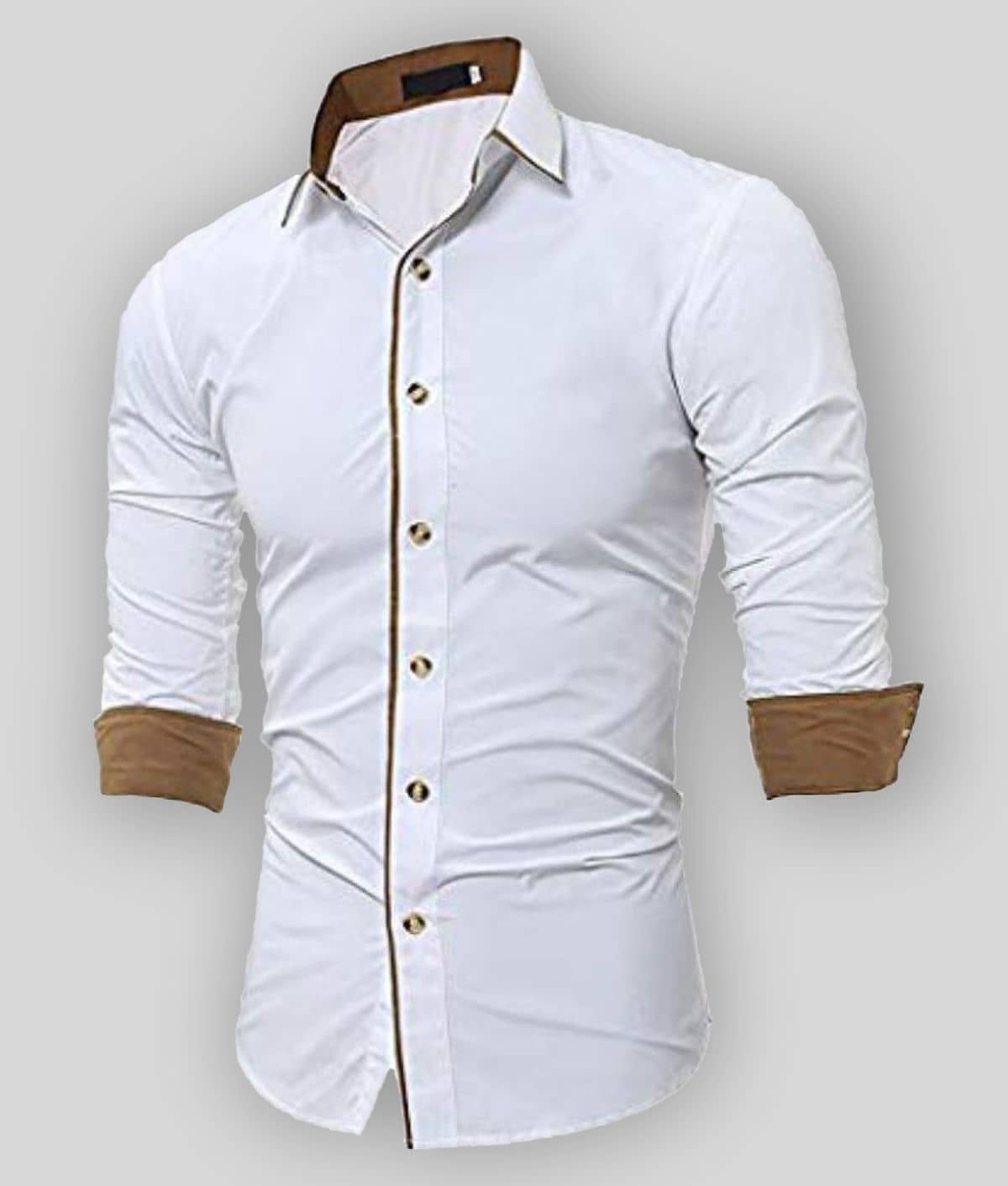 X-Men - White Cotton Regular Fit Men's Casual Shirt (Pack of 1 )