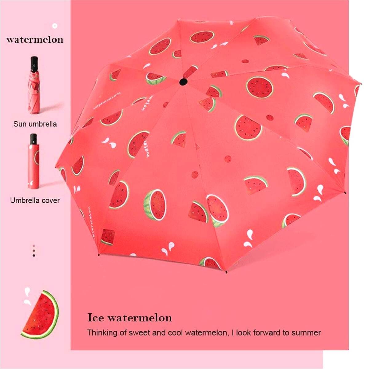     			KEKEMI Red 3 Fold Umbrella