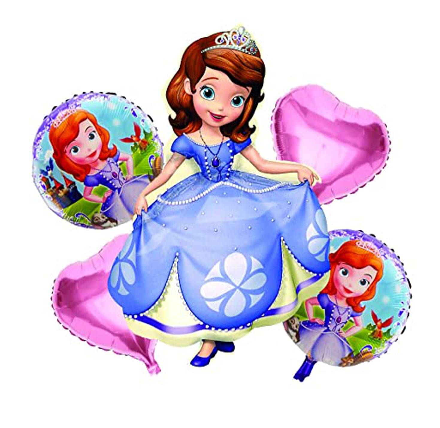     			Kiran Enterprises PRINCESS SOFIA PRINTED PARTY THEME DECORATION FOIL BALLOON SET OF 5 Balloon  (Multicolor, Pack of 5)