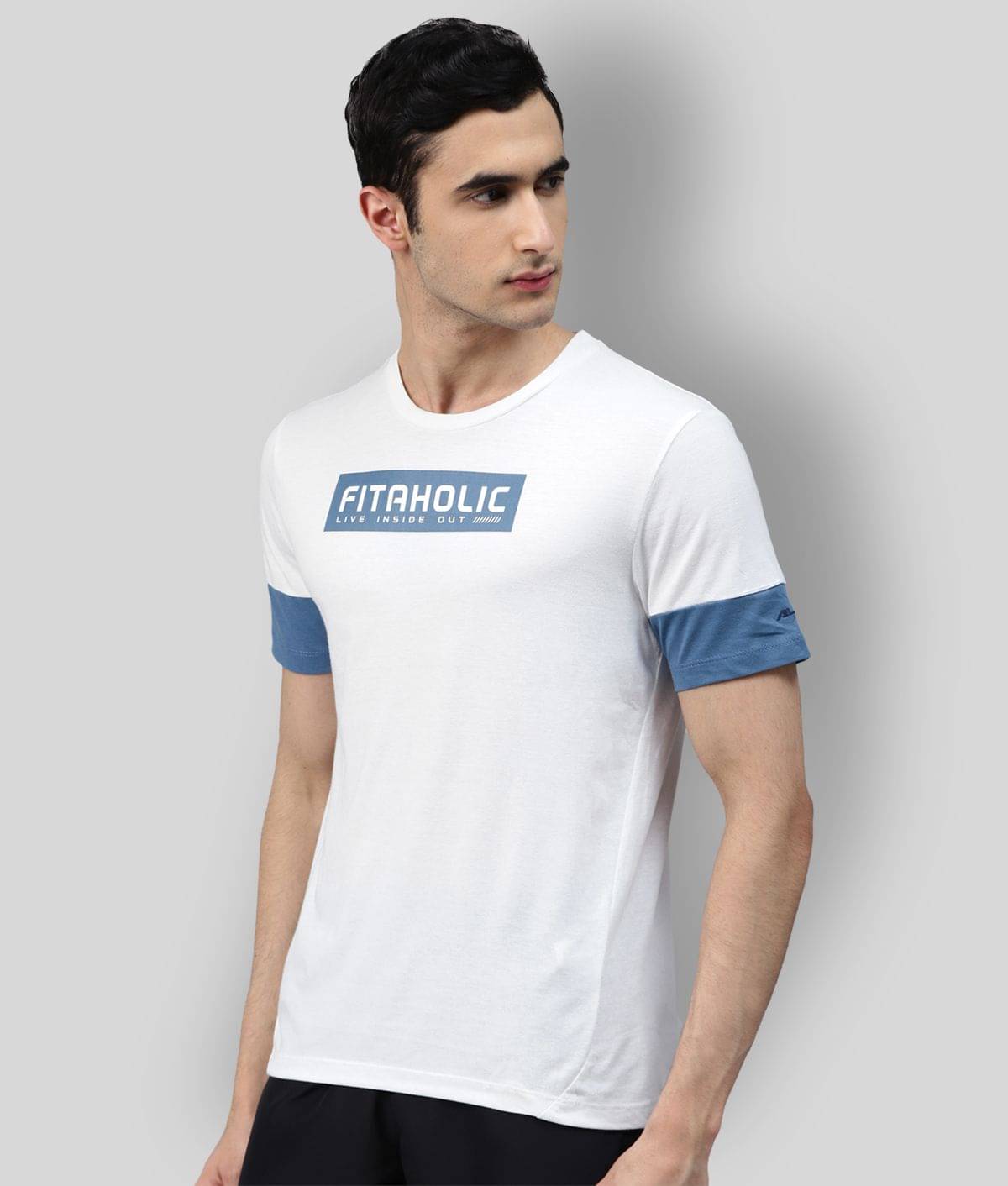     			Alcis - White Cotton Regular Fit Men's Sports T-Shirt ( Pack of 1 )