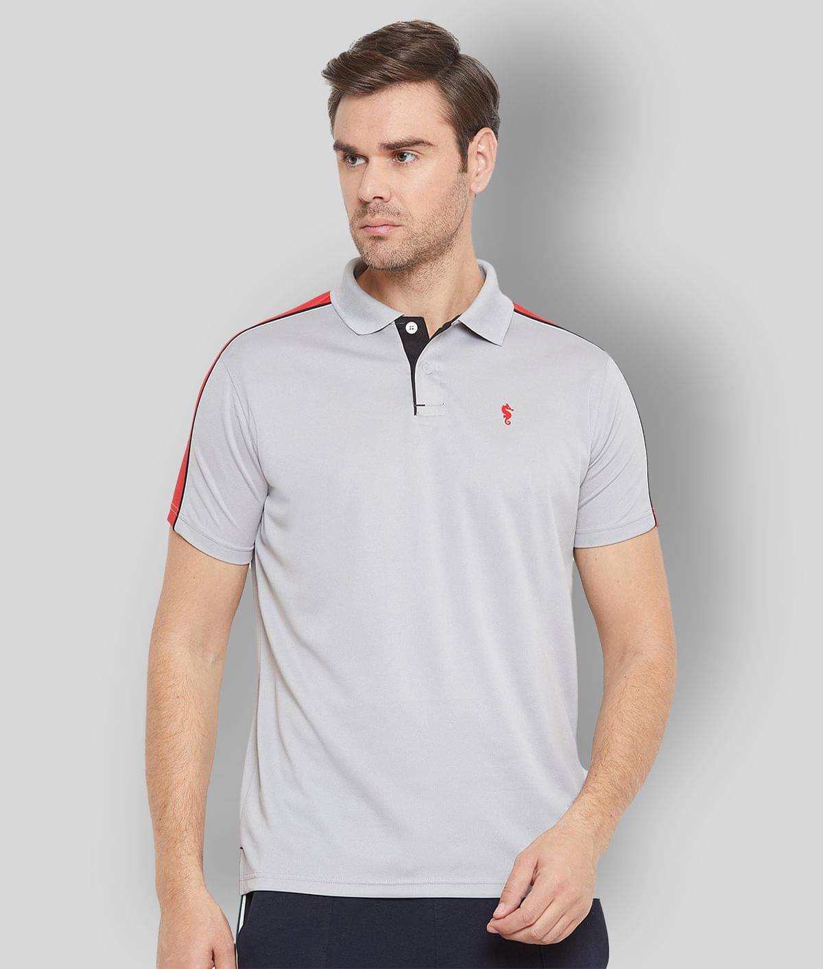 EPPE - Light Grey Polyester Regular Fit Men's Sports Polo T-Shirt ( Pack of 1 ) EPPE - Light Grey Polyester Regular Fit Men's Sports Polo T-Shirt ( Pack of 1 )