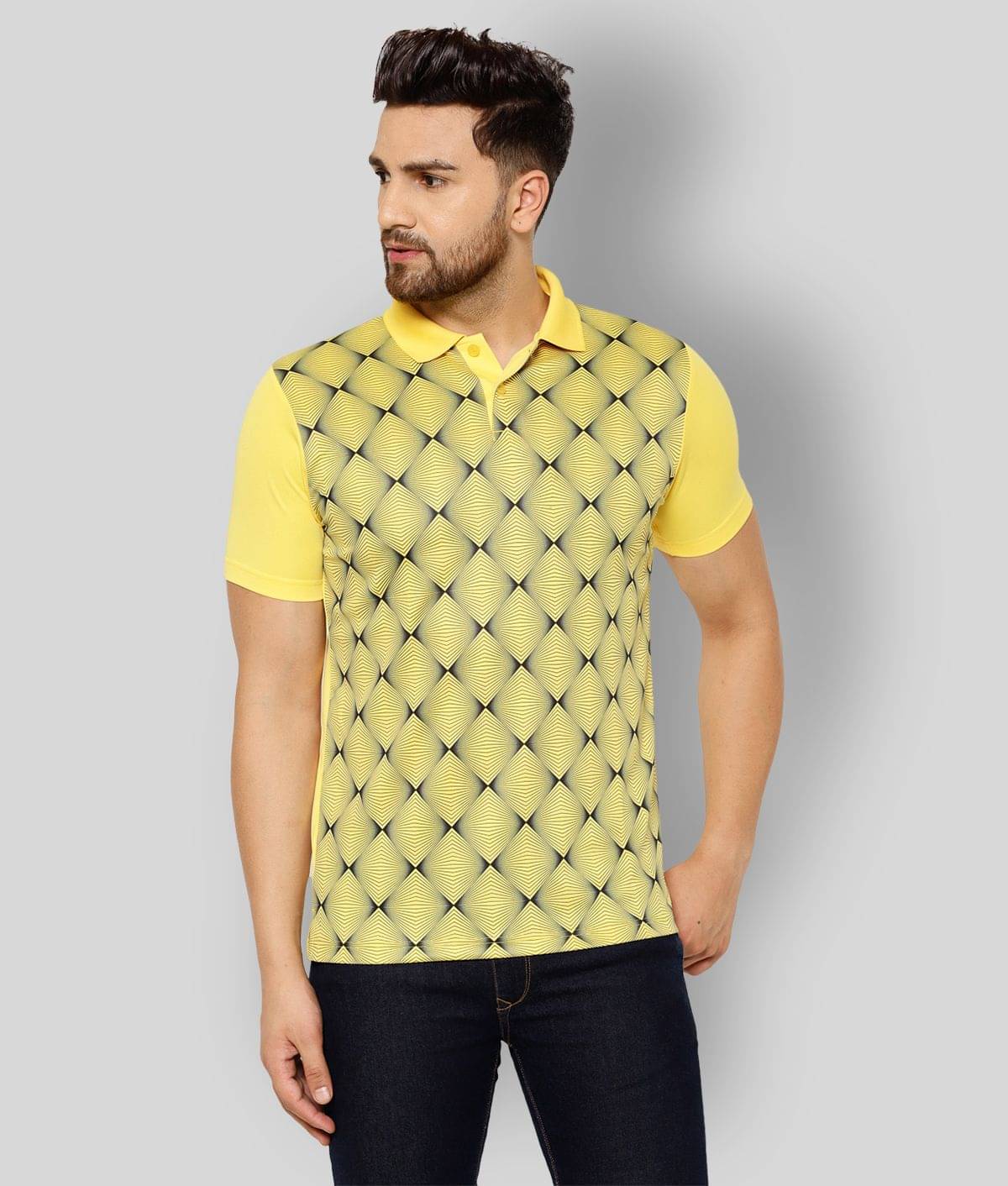     			EPPE - Yellow Polyester Regular Fit Men's Sports Polo T-Shirt ( Pack of 1 )