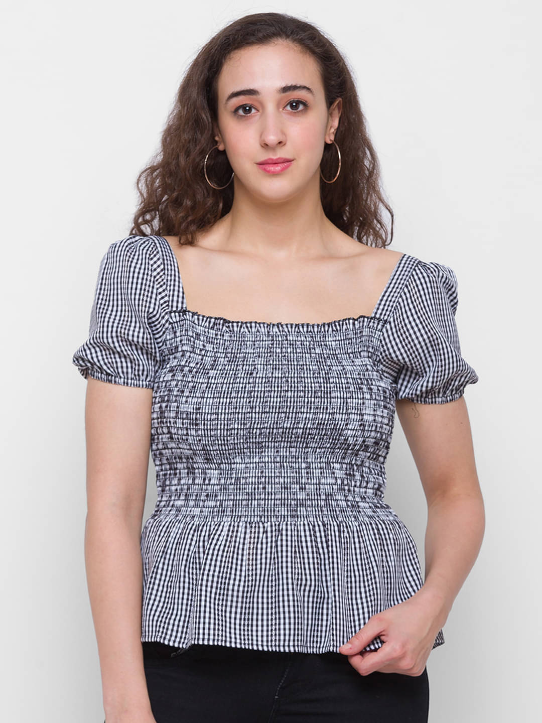Globus - Multicolor Cotton Women's Peplum Top ( Pack of 1 )     			Globus - Multicolor Cotton Women's Peplum Top ( Pack of 1 )